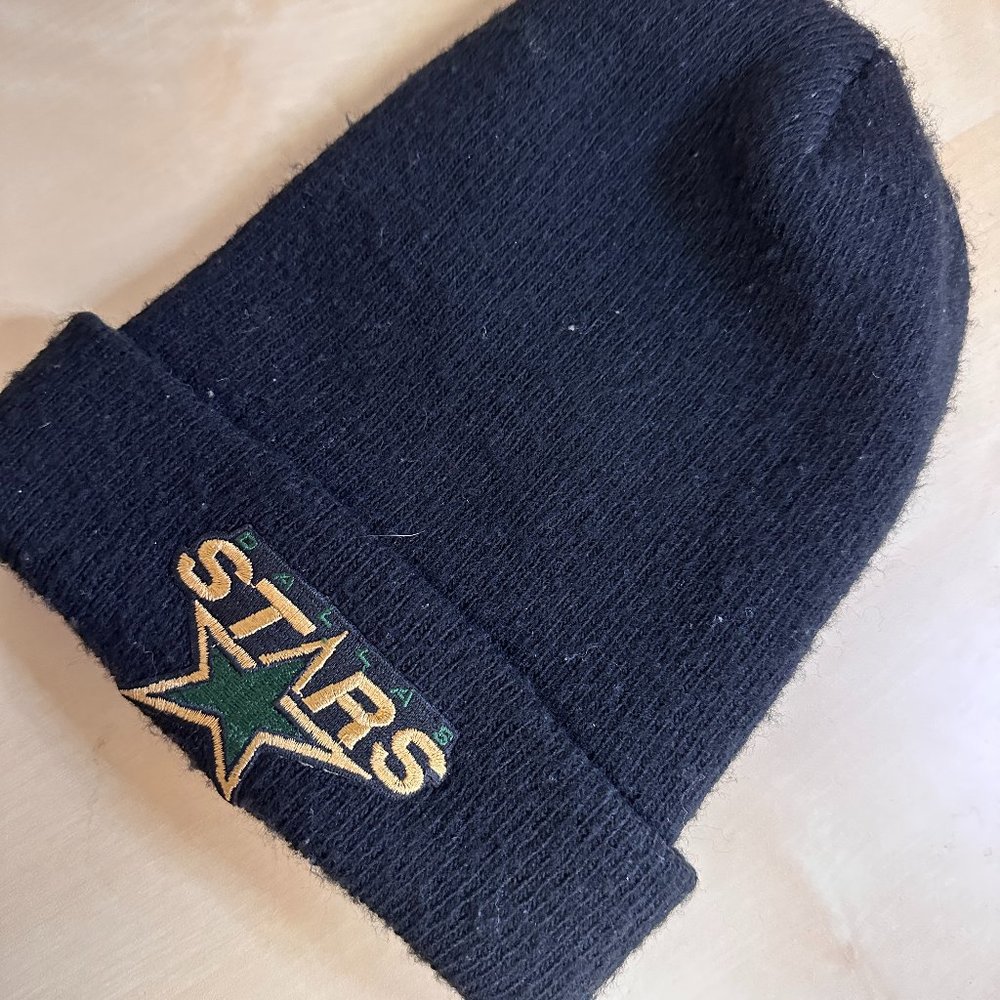 Vintage Dallas Stars Black Beanie Cap Hat